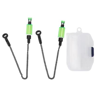 2PCS Fishing Alarm Hanger ABS Stainless Steel Portable Fish Bite Bait Alarm Bite Indicator Carp