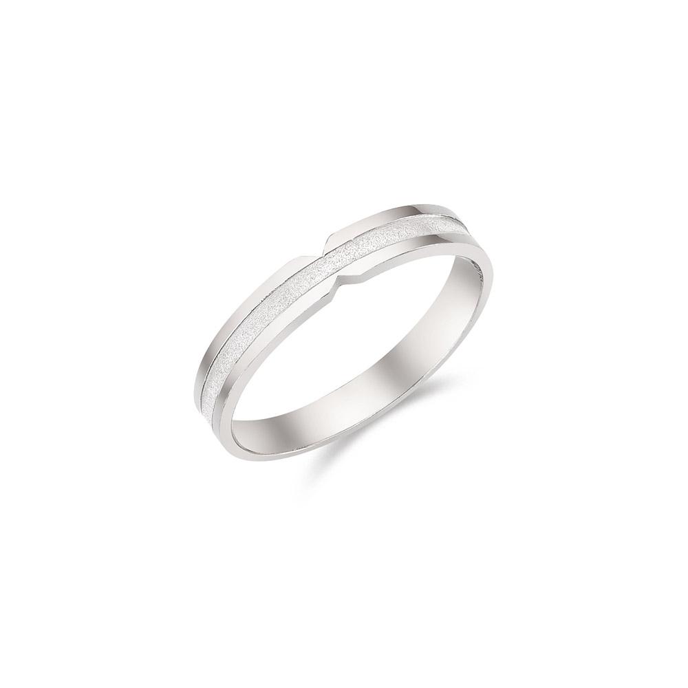 Ost [Set] Modern Cross 925 Silver Couple Ring Set (Orw1A604Qw /Orm1A604N)