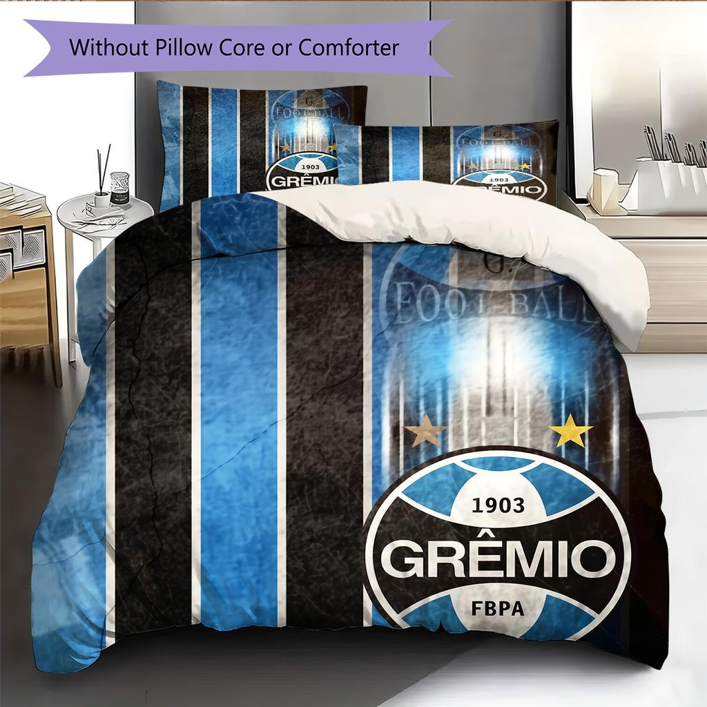 Grêmio FBPA Pattern Bedding Quilt Set Home Decoration Gift (1 * duvet cover + 2 * pillowcase without core)