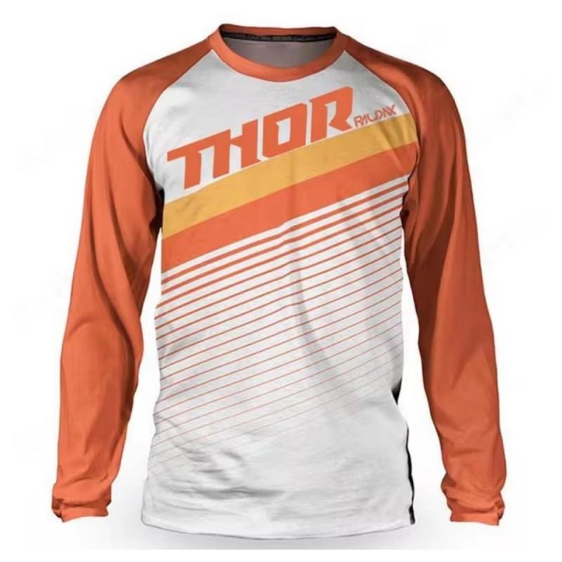 Men Women Cycling Jersey Long Sleeve Quick Dry Mountain Bike Off-Road Riding Shirt Summer Breathable UV Protection