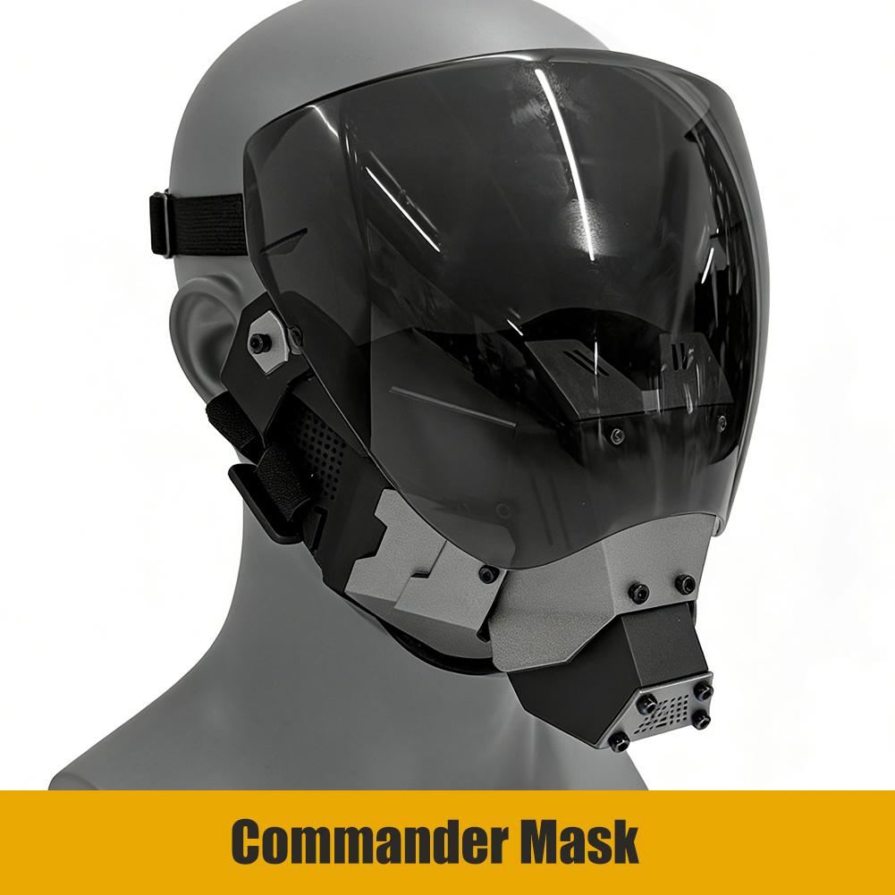 Máscara Deportiva Airsoft Paintball CS Wargame Transpirable Máscara de Comandante Lente Antivaho Doble Cara Extraíble Equipo de Protección
