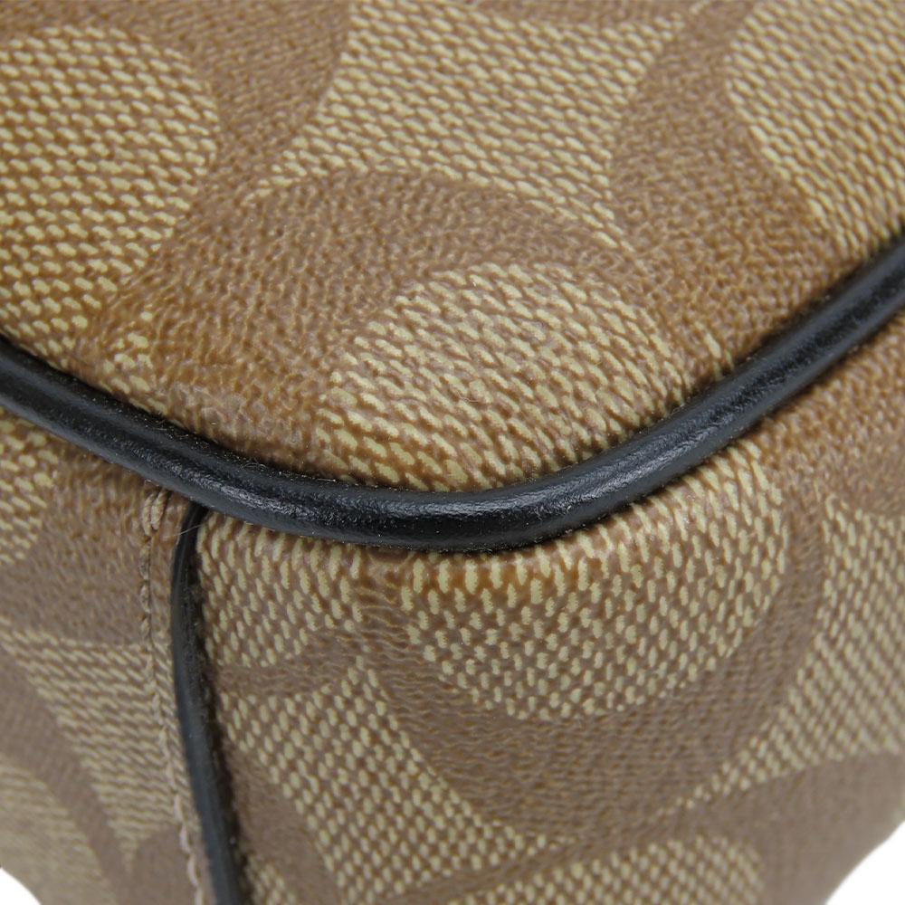 Used COACH Shoulder Bag F50715 Signature leather/PVC black Brown