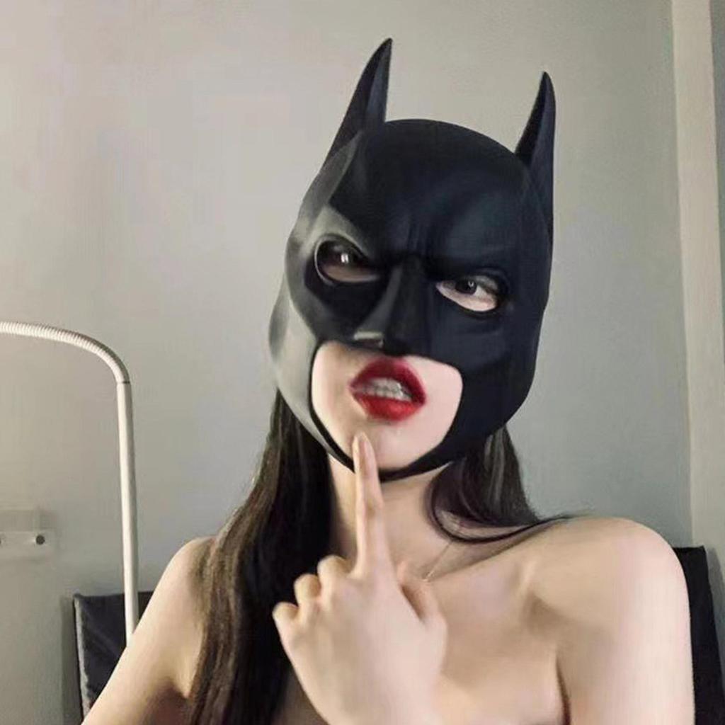 Adult Batman Full Mask Skin Friendly Breathable Latex Mask Suitable for Ball Halloween Carnival