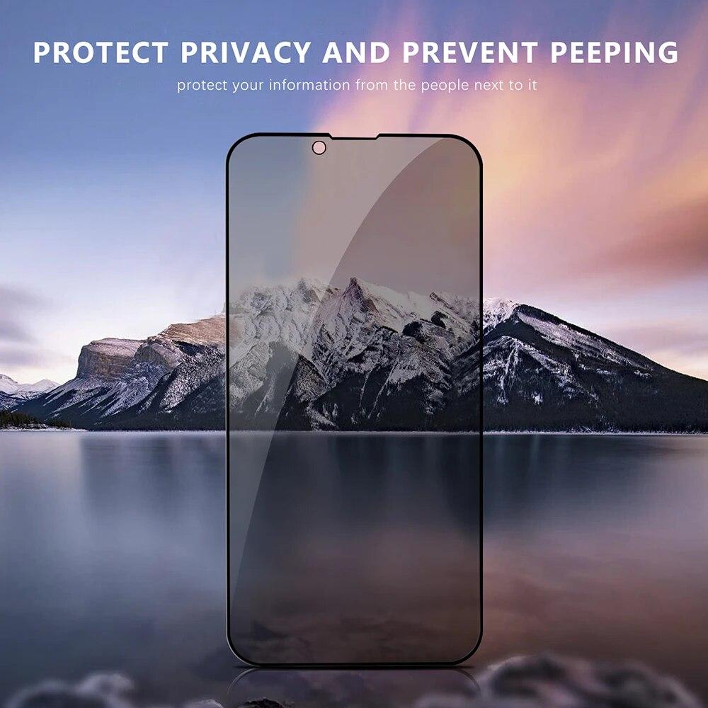 4PCS Anti-Spy Screen Protector For iPhone 15 14 13 12 11 XR X/XS 7/8 6 Pro Max Plus Privacy Glass