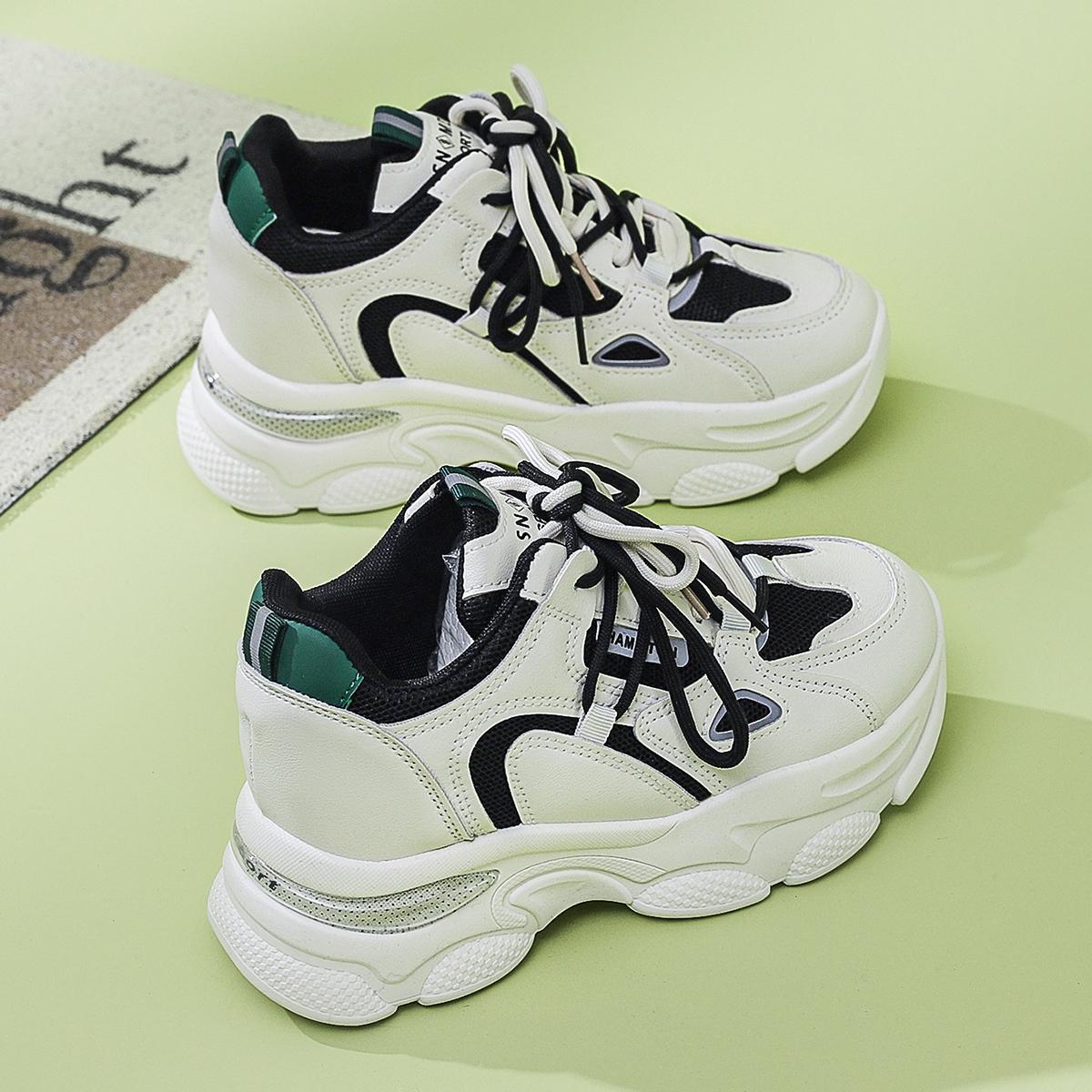 

Женские кроссовки на шнуровке, повседневная удобная женская обувь, весенняя уличная нескользящая модная женская обувь с круглым носком 40