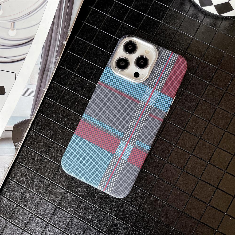 Colourful Kevlar Pattern For Magsafe Magnetic Phone Case For iPhone 16 15 11 12 13 14 Pro Max Luxury Wireless Charge Matte Cover