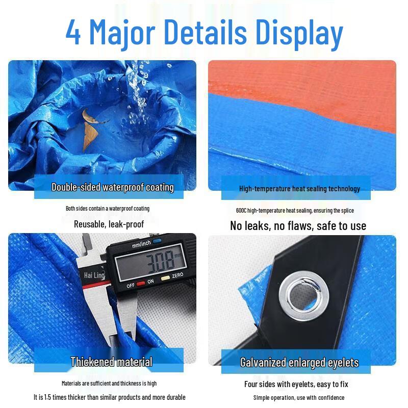 Homeglen PE Waterproof Heavy-Duty Tarp