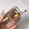 Plastic Music Bell Gold-Plated Music Box Movement Creative Hand-Cranked Music Box  Graduation Gift