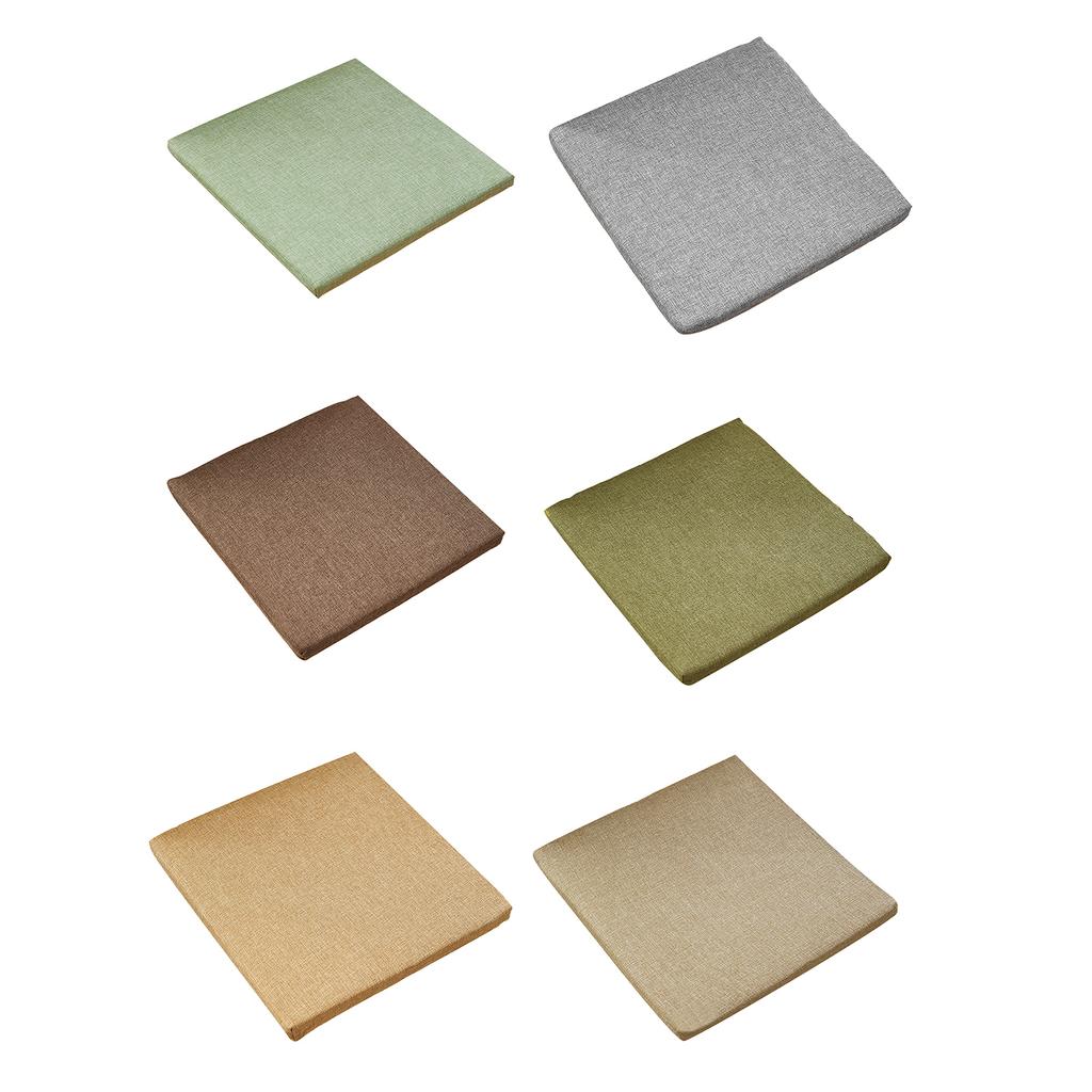 Cotton Linen Seat Cushion Simple Style Breathable Square Office Computer Chair Sitting Cushions Pad Mat for Home Office