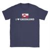 Greenland Flag  TShirts Men  Funny Pure Cotton Tee Shirt Crew Neck Short Sleeve T Shirts Gift Idea Clothes