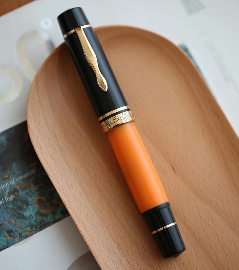 MAJOHN P139 Oranža krāsa Liels virzuļpildspalva