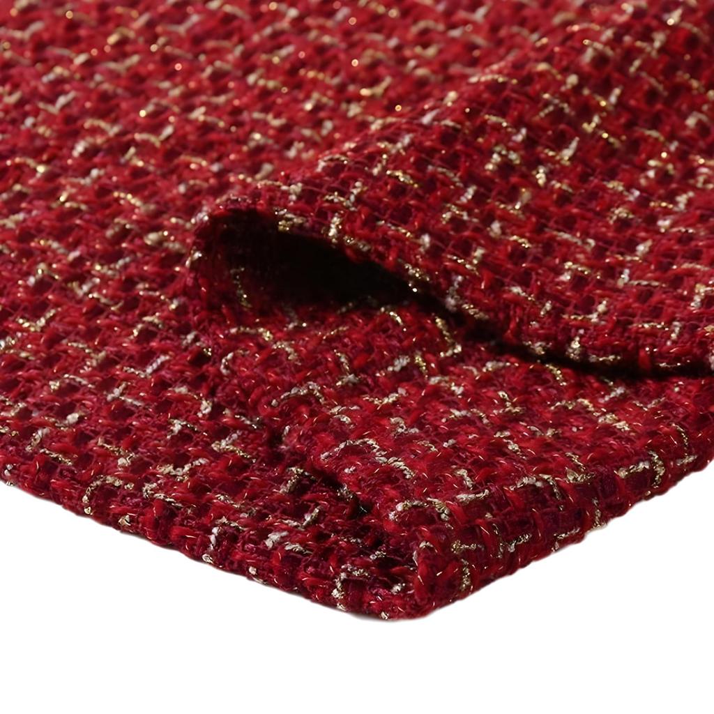 Gold Thread Plaid Fabric for DIY Handmade Bouquets and Bags