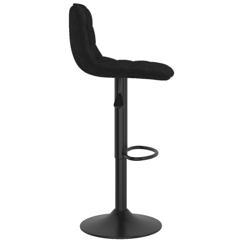 Vidaxl Hokery, 2 Szt., Czarne, Obite Aksamitem