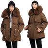 Winter new Korean version down cotton clothes thickened and velvet large size warm jacket