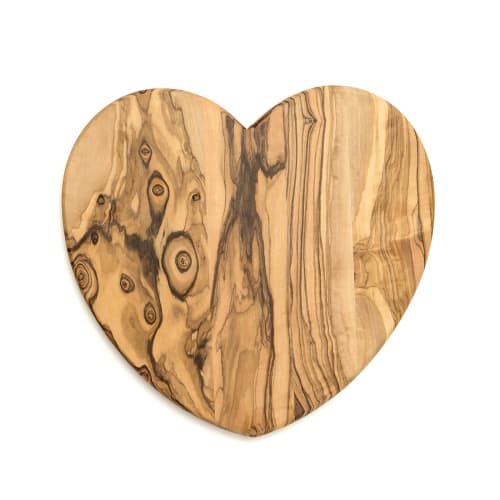 BERARD Olive Cutting Board, Heart, Medium