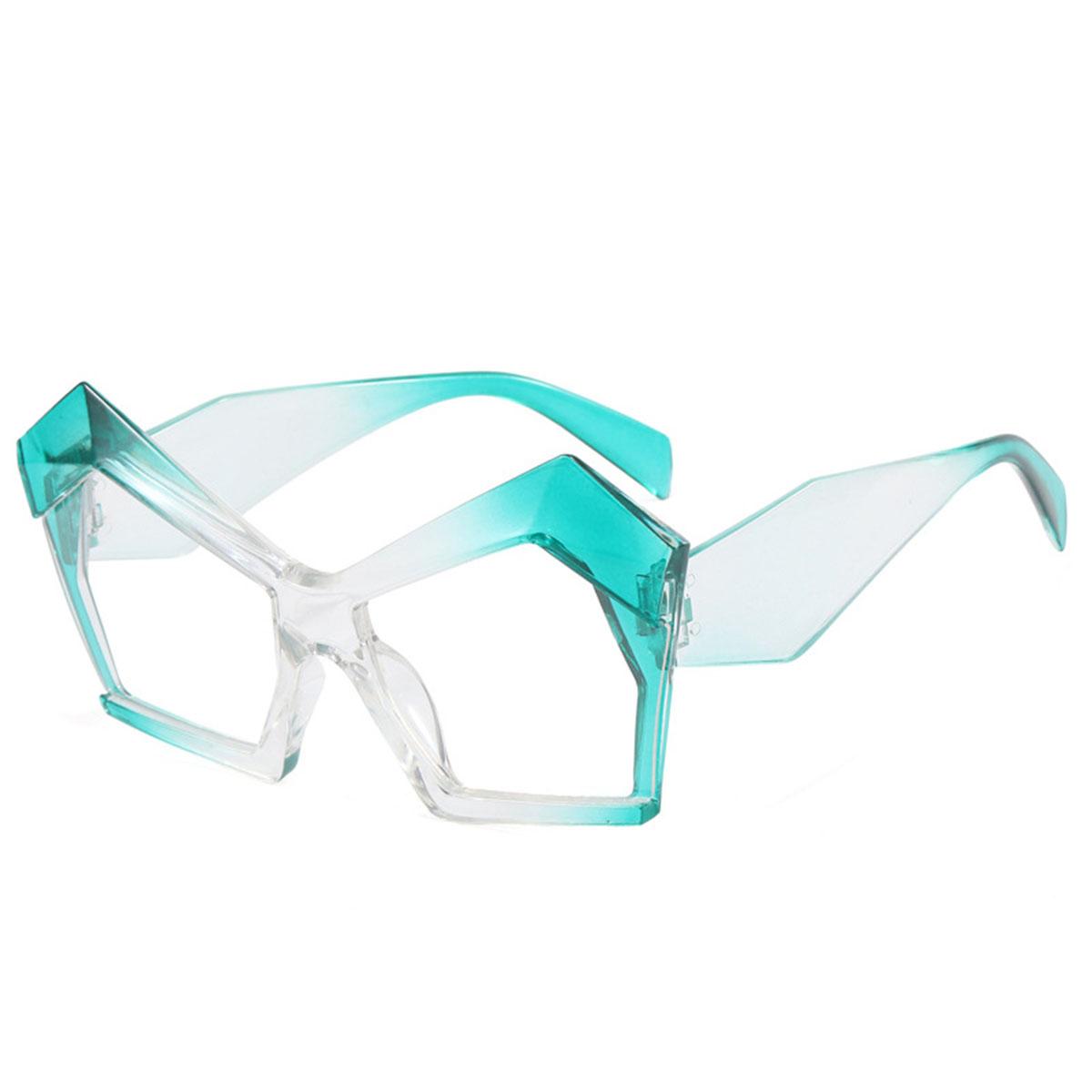 

Солнцезащитные очки в большой полигональной оправе «кошачий глаз». Женские солнцезащитные очки увеличенного размера. Солнцезащитные очки с защитой от солнца, подчеркивающие индивидуальность.