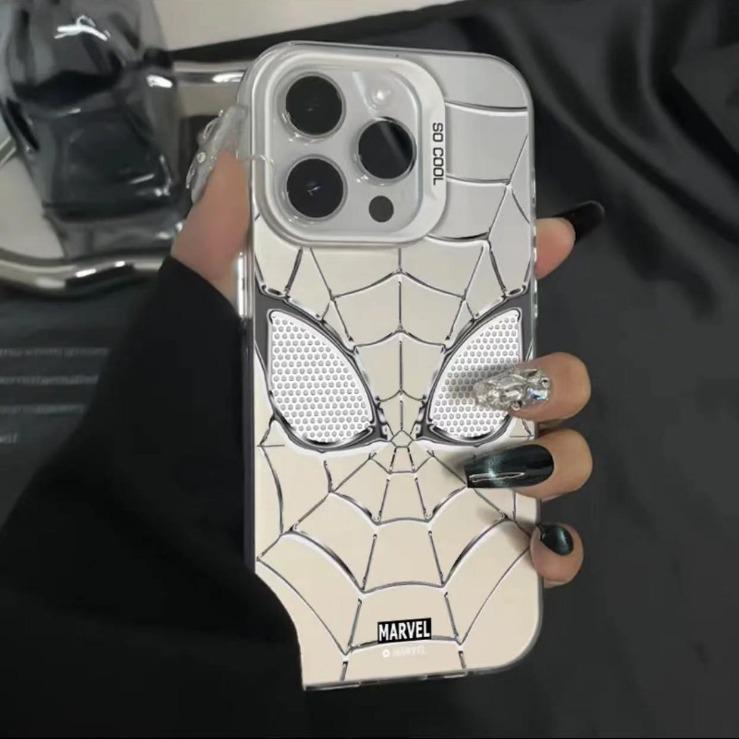 Spider-Man Silberne Handyhülle für iPhone 12 Pro Max/13/14/15/16/17 - Trendy und Cool mit 15 Farboptionen