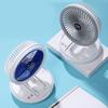 Foldable Table Fan USB Rechargeable Wall Mounted Hanging Ceiling Fan with Light