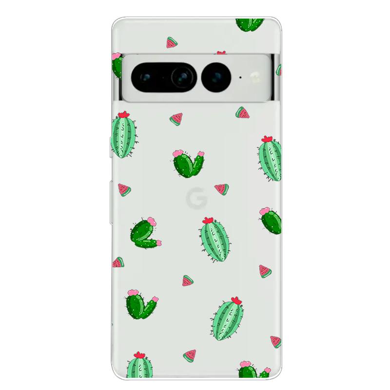 

For Google Pixel 7 8 Pro Case Pixel8 7Pro 8Pro Flower Clear TPU Soft Silicone Transparent Back Case for Google Pixel 8 Pro Cover Pixel 8