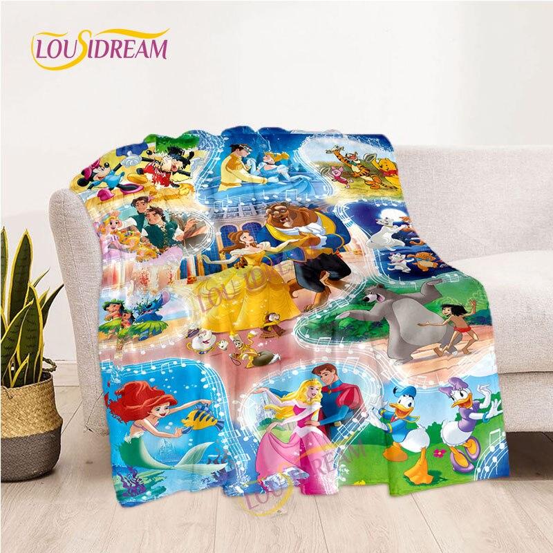 Märchendecke, Picknickmatte, Die Schöne und das Biest, Flanelldecke, Wohnzimmer-Schlafsofa, warme Decke, weiche Decke für Mädchen und Kinder