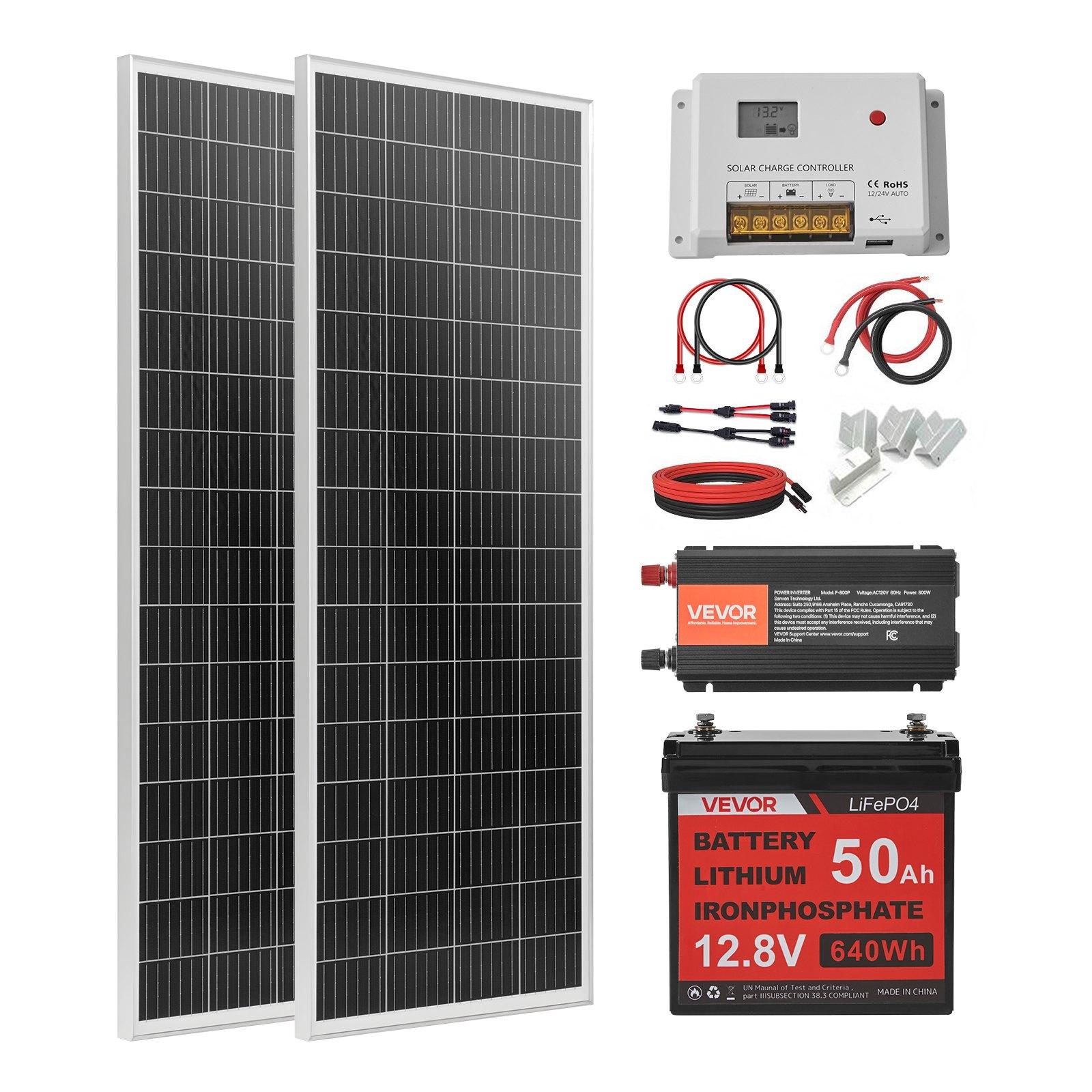 VVEVOR 200W 12V Pilns saules enerģijas