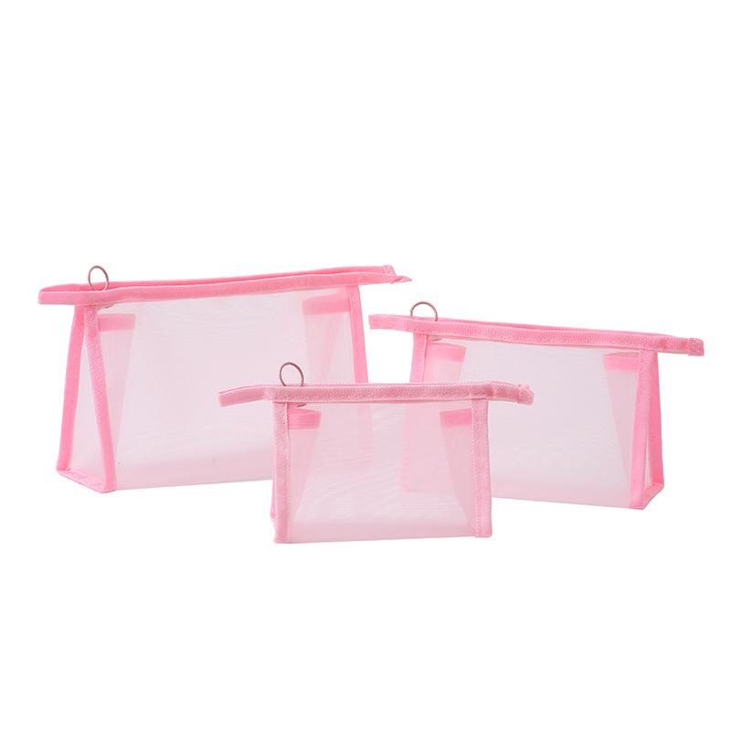 Small Portable Nylon Mesh Makeup Bag with Custom Logo