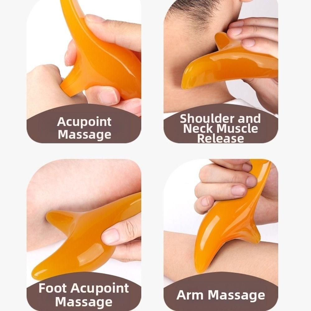 Facial Massager Triangle Sparrow Foot Scraping Triangle Meridian Brush Gifts Amber Massager