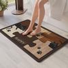 Cartoon Bathroom Floor Mat Toilet Absorbent Non-Slip Foot Mat Toilet Carpet Woven Toilet Door Mat