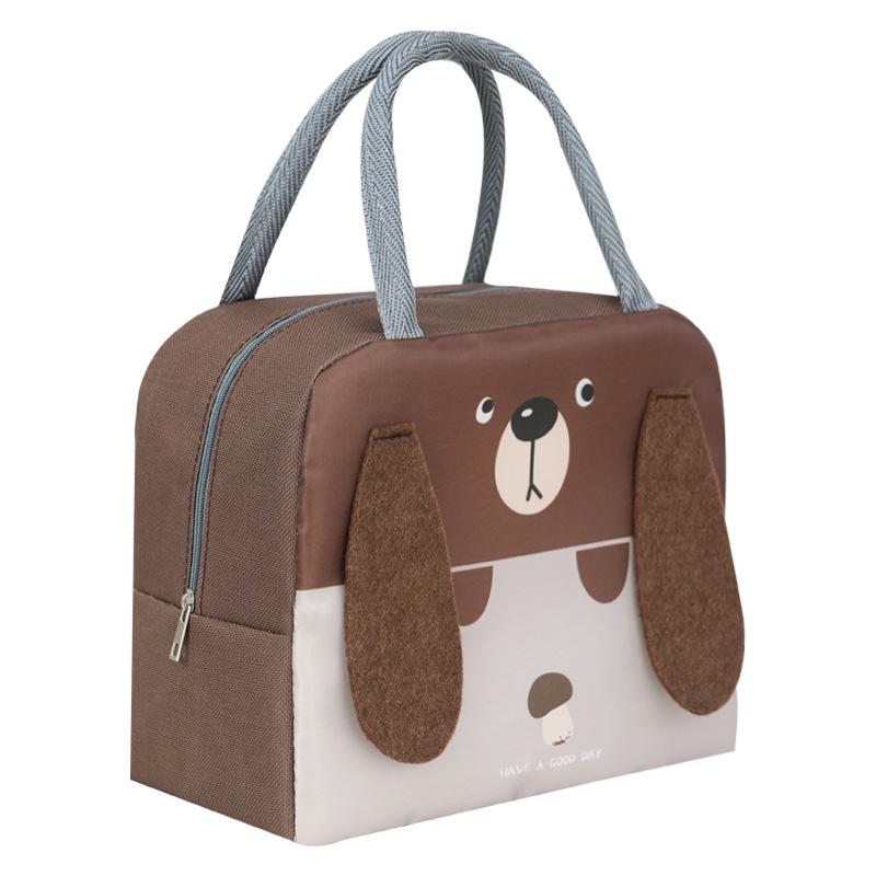 3D Cartoon Insulated Bento Lunch Bag with Thickened Aluminum Foil