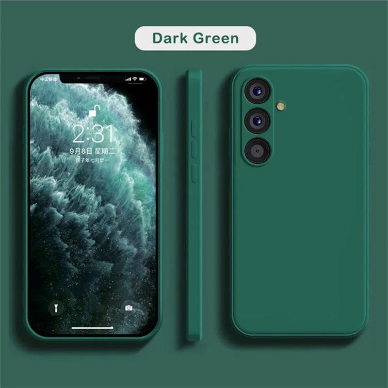 For Samsung A54 5G Case Liquid Silicone Camera Lens Protector Phone Cases For Samsung Galaxy A54 A55 A15 5G Soft Back Cover