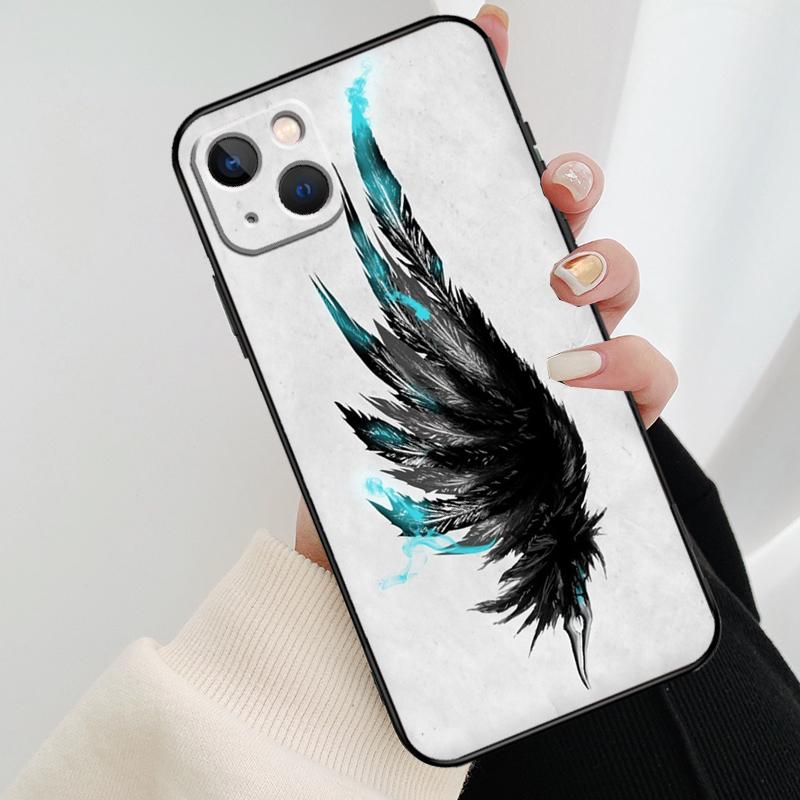 Fantasy Angel Girl Wings Phone Case For iPhone 17 Pro Max 15 14 13 11 12 16 Pro Max mini 15 16 Plus 16e 17 Air Cover