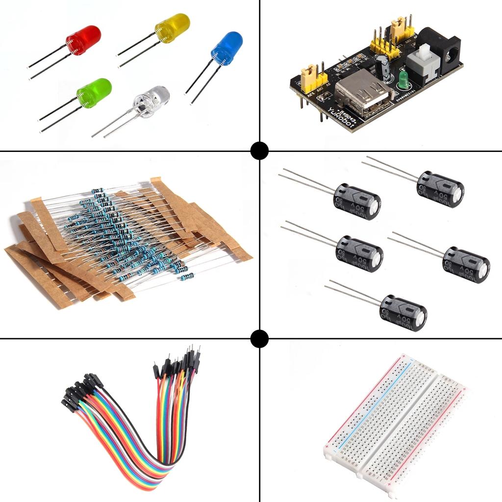 830 Stück/Box DIY Projekt Starter Kit Für Arduino UNO R3 Kit Elektronisches DIY Kit Elektronische Bauelemente Set Mit Steckbrett