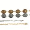 1PC popular ethnic style old ancient silver waist chain, retro carved round brand design versatile clothing accessories