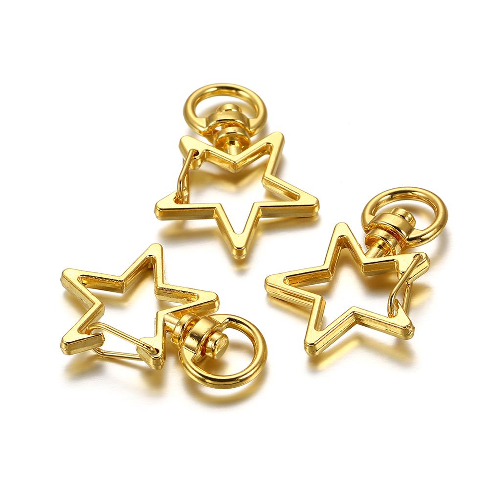 10pcs Cat Heart Snap Hook Trigger Clips Buckles for Keychain Lobster Lobster Clasp Hooks for Key Ring Clasp Jewelry Accessories