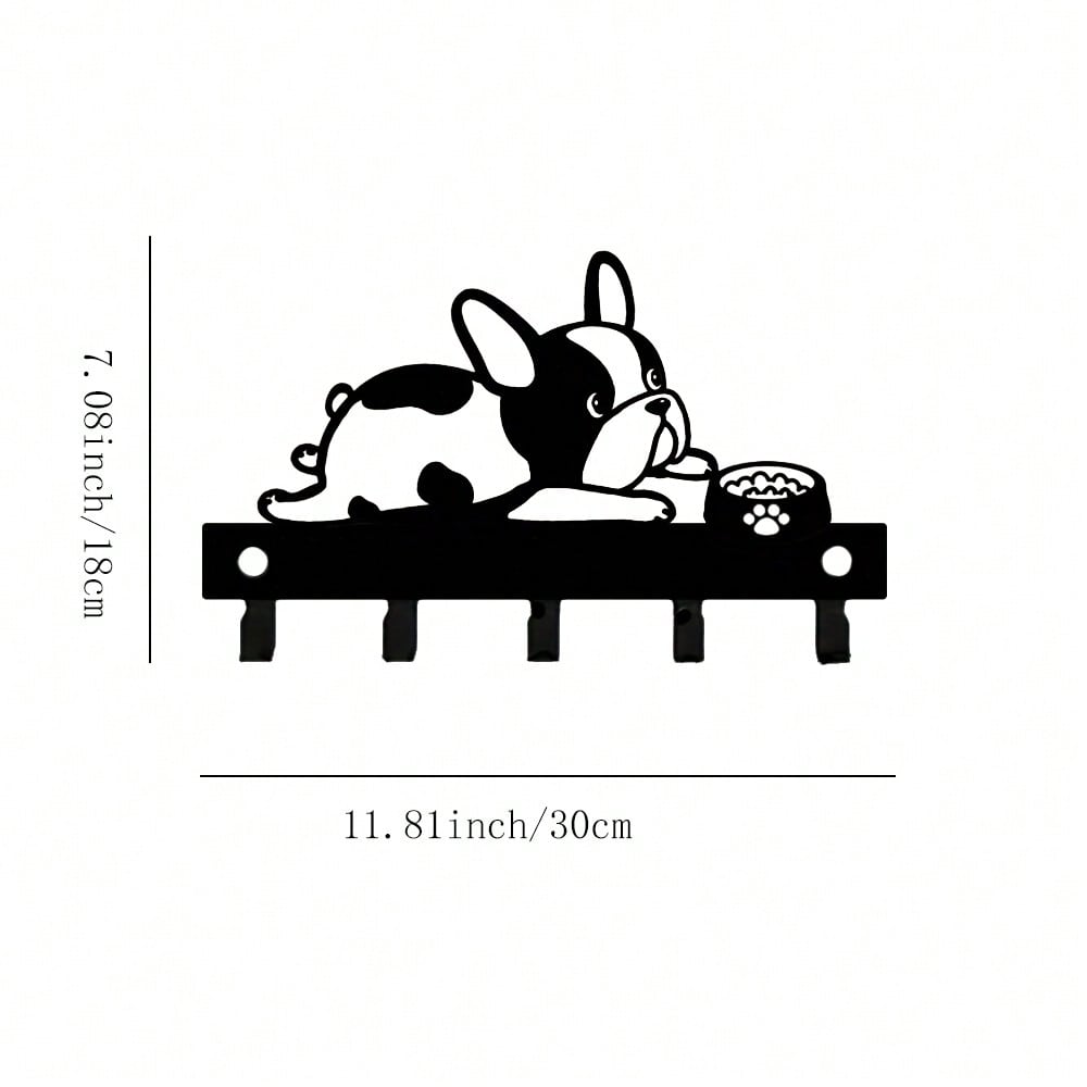 Multi Functional Dog Key Hanger Metal Wall Hook for Garage Entryway Decoration