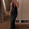 2026 Summer New Women's Clothing, Cross-border European and American Dresses, Fashionable and Elegant Slim-fitting Waist Collar Hip Skirt