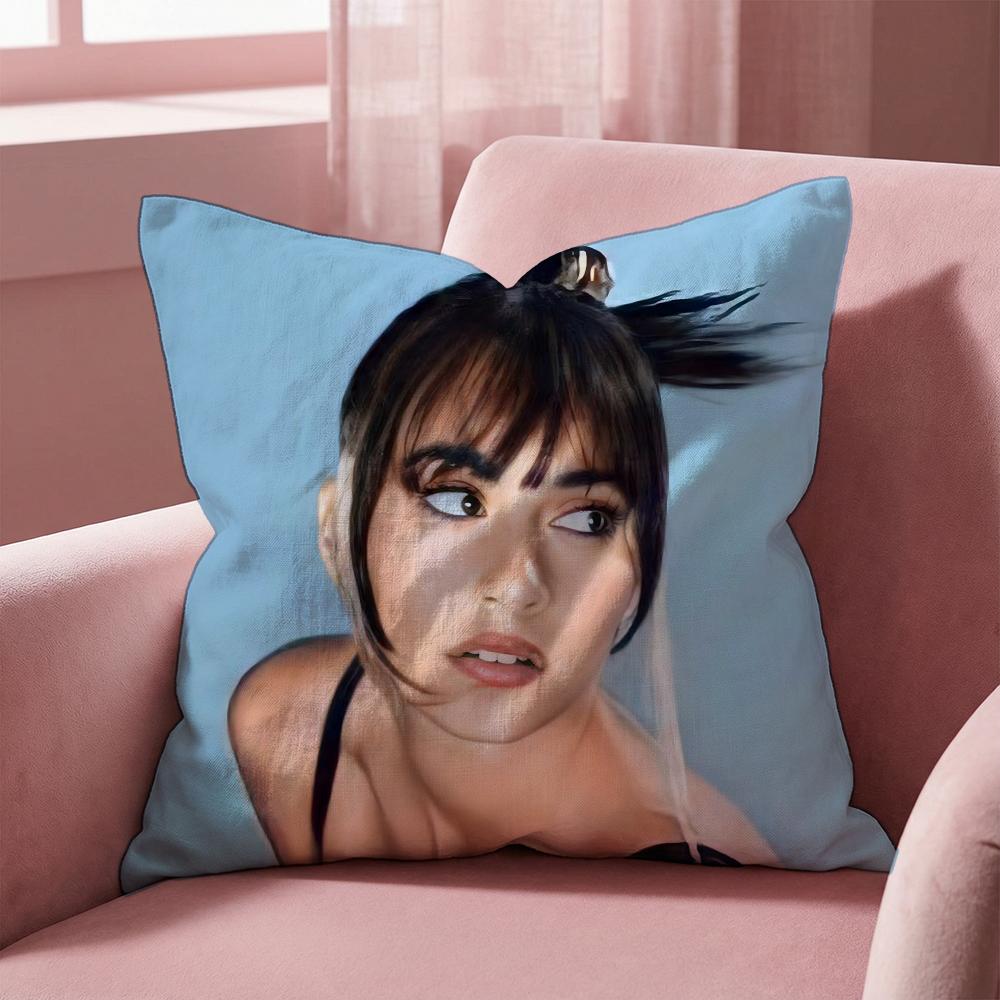 Singer A-Aitana Ocana Cushion Cover Multi-Scene Pillow Cover for Home & Car - Reversible, Soft & Durable for Daily Use