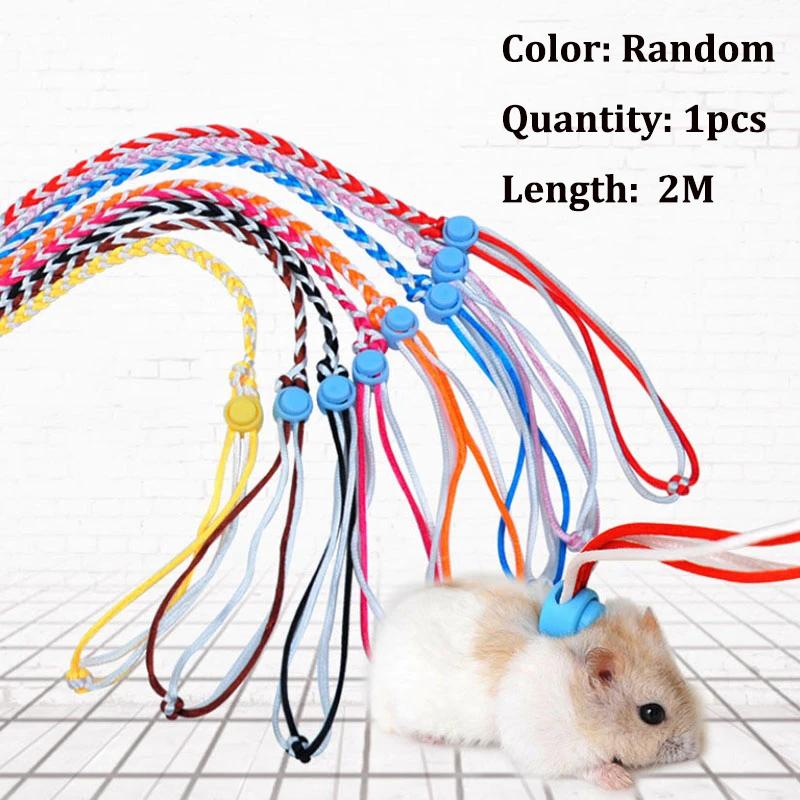 New Small Pet Adjustable Soft Harness Bird Parrot Mouse Hamster Ferrets Rat Pig Leash