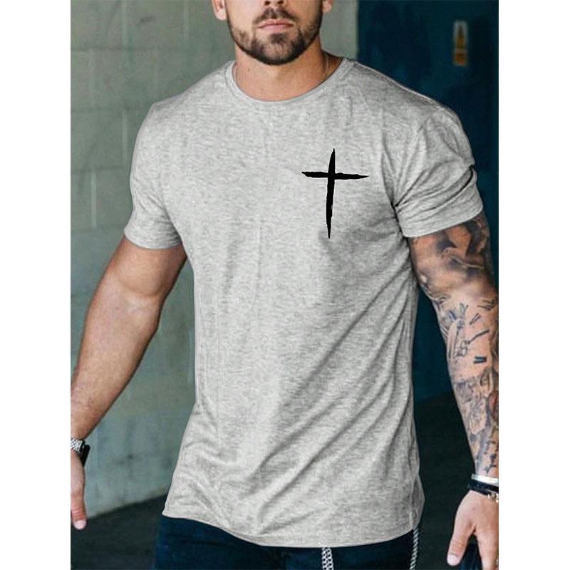 Modisches und einfaches Sommer-Trend-Streetwear-Herren-T-Shirt im Hiphop-Stil, locker und atmungsaktiv, reine Baumwolle, Herrenbekleidung