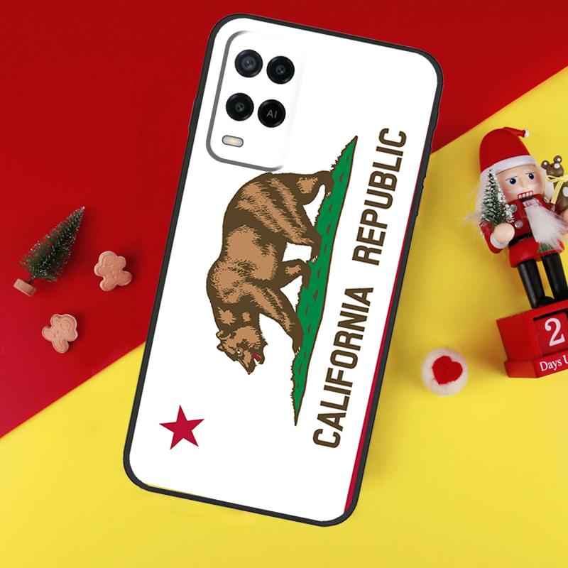California Flag Case For Oppo A5 A6 Pro A15 A57 A17 A54 A74 A94 A76 A16 A96 A40 A60 A80 A18 A38 A58 A78 A98