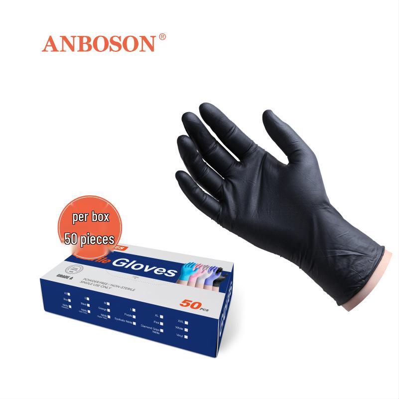 Disposable Thick Nitrile Gloves, Oil-Proof for Kitchen & Housework, 50 Pack, Neutral Packaging