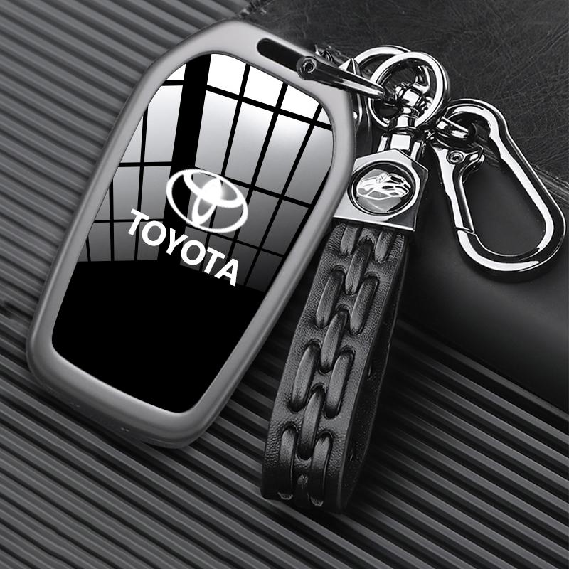 Black Transparent Key Fob Case Cover For Toyota Corolla Cross Yaris Sienna Venza Harrier Hilux Tundra Mirai Land Cruiser Alphard