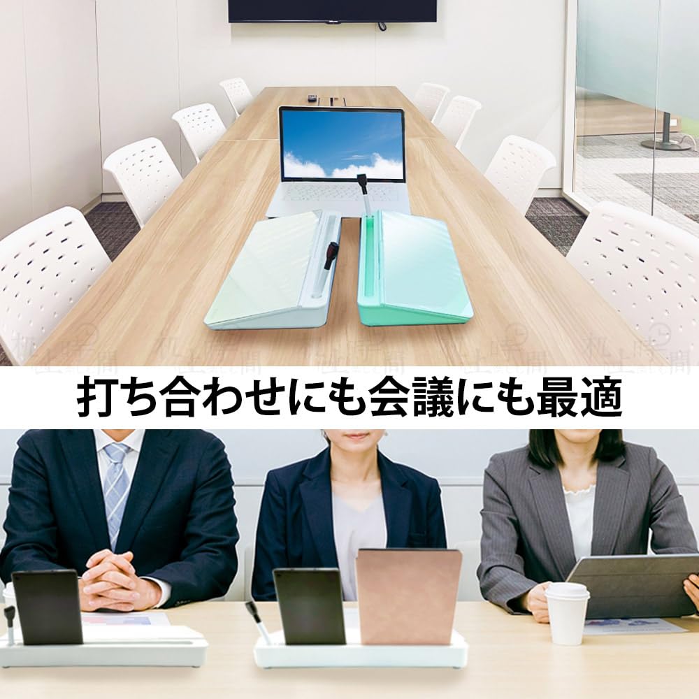 Desk Time 1 Marker Lat și 6 Fine Disponibil în 3 Birou de Sticlă Ușor de Scris Ideal pentru sau Acasă Tablă Albă, Blat de Masă, [Include Markere] Culori Piersică, Roz,