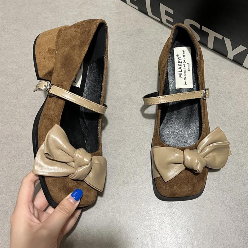 Fashion Bow Women Mary Jance Shoes Fashion Dress Lolita Luxury Shoes Designer Women Pumps 2025 New Elegant Party Loafers Zapatos Mujer