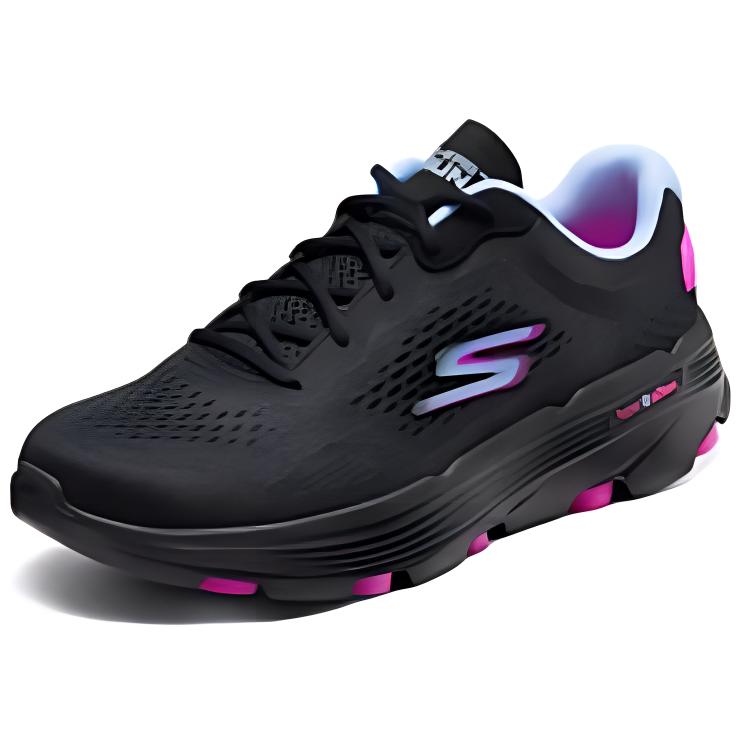 Skechers Go Run 7.0 Comfortable Breathable Durable Low Top Running Shoes Women Sneakers Black 129337-BBLP