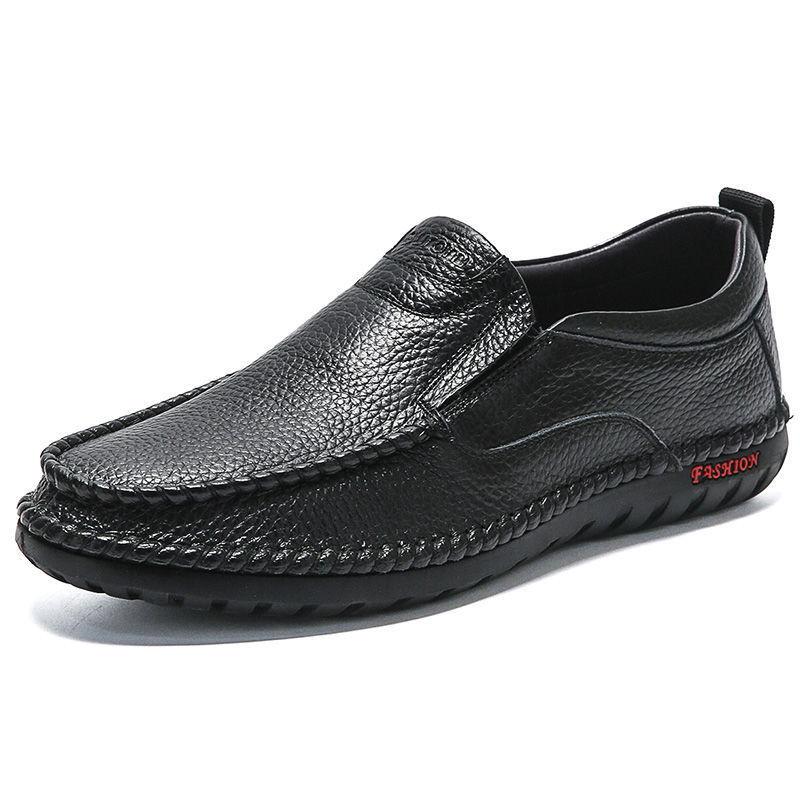 Leather men's shoes spring and autumn new casual leather shoes men's soft leather sole