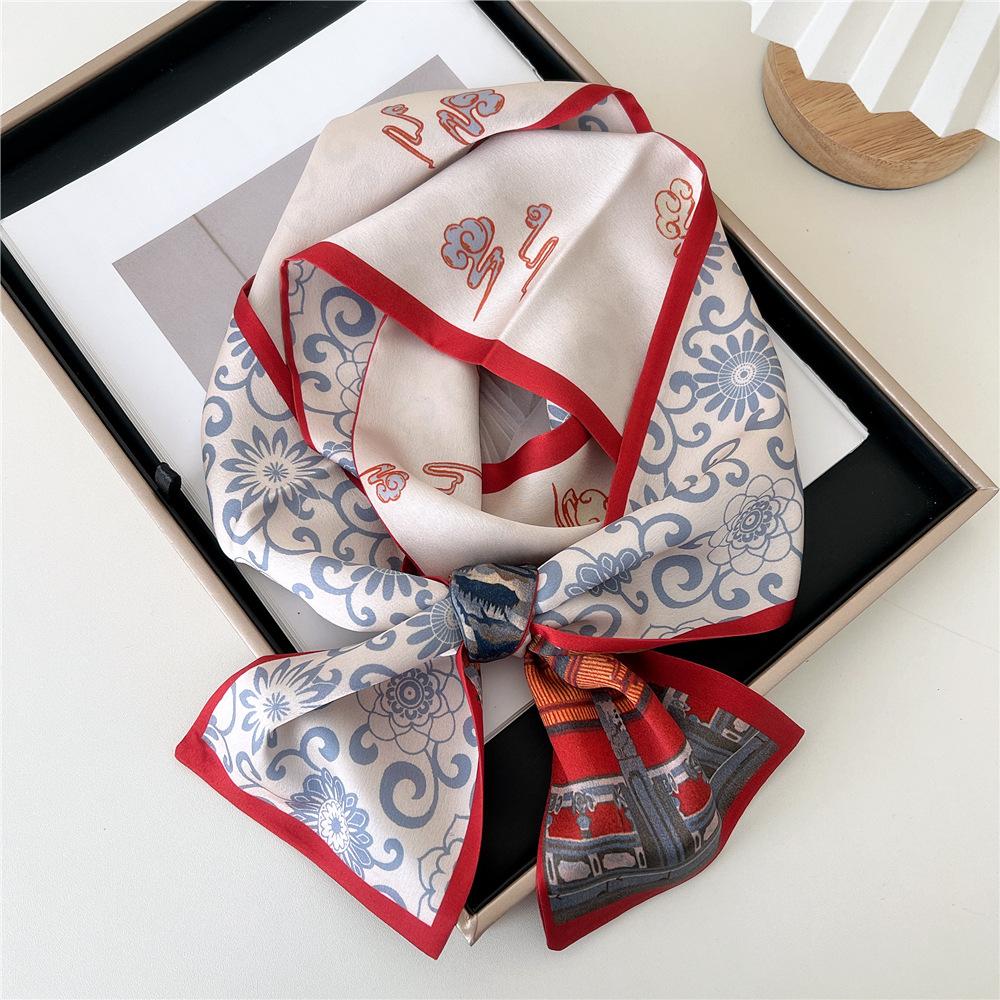 Pingjiao New Style Spring And Autumn Professional Decoration Versatile Small Silk Scarf Women'S Scarf Narrow Long Hair Strap Tie Bag Belt