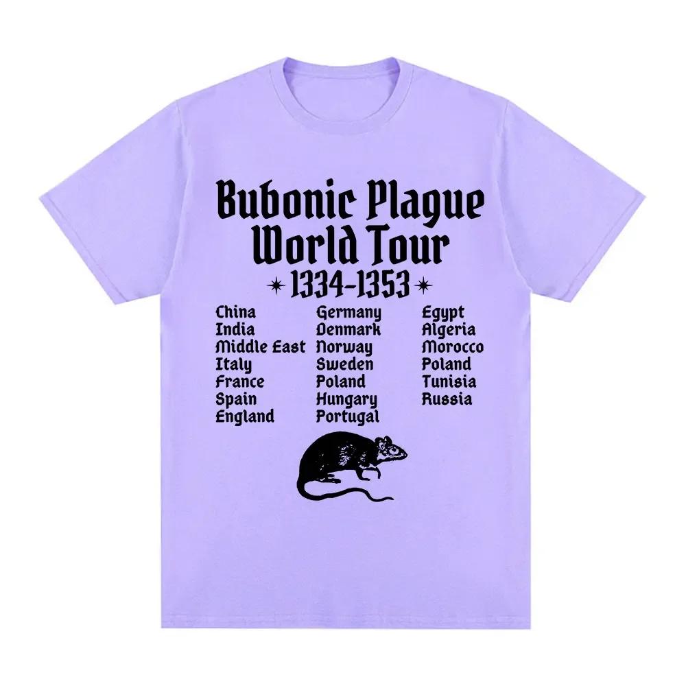 Bubonic Plague World Tour Tshirt Unisex Wounisex Funny Mouse Rat Meme Gothic T Shirt Vintage Casual Oversized T Shirts Streetwear Bla