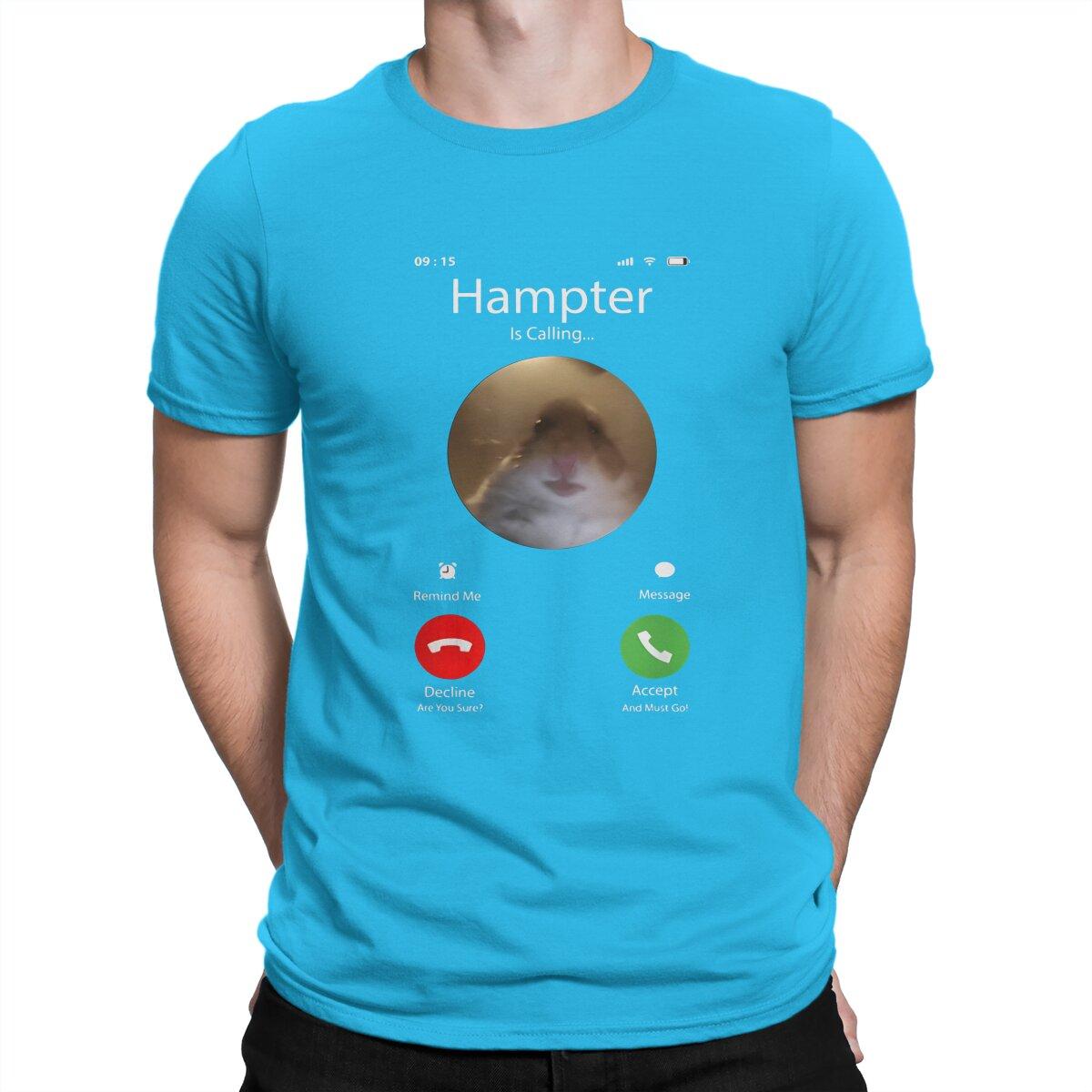 

Man TShirt Dank Meme Hamster Staring Front Camera Hampter Calling Individuality T Shirt Graphic Streetwear New Trend 4XL