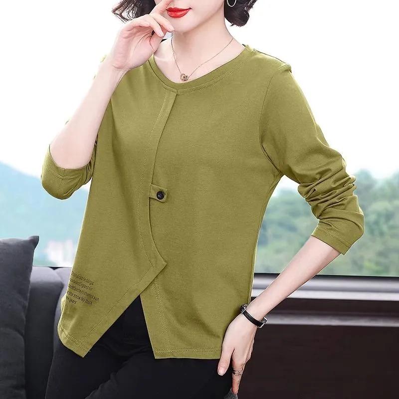 Long-sleeved Women's New Style Spring and Autumn Style Irregular Tops with Bottoming Shirts
